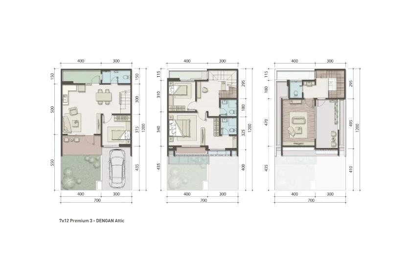 Floor plan for Type 7 - Premium Attic 3