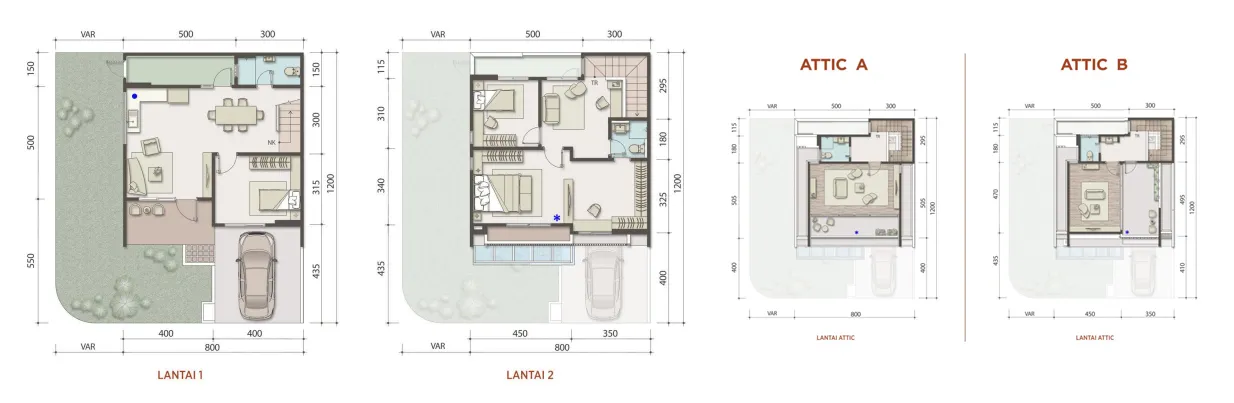 Floor plan for Type 8 Premium 1 Hook Attic